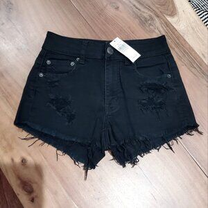 AMERICAN EAGLE OUTFITTERS- HI-RISE FESTIVAL FRINGE SHORTS-RARE- 00